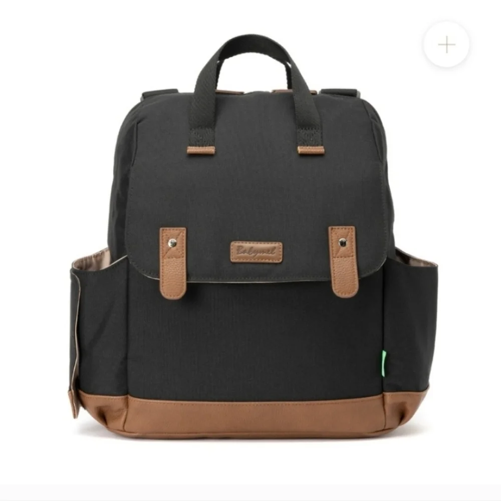 Babymel Black Diaper Bag Baby Backpack